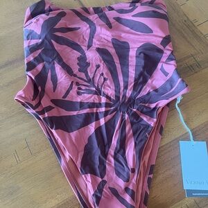 Vitamin A Rust and Brown Swimsuit